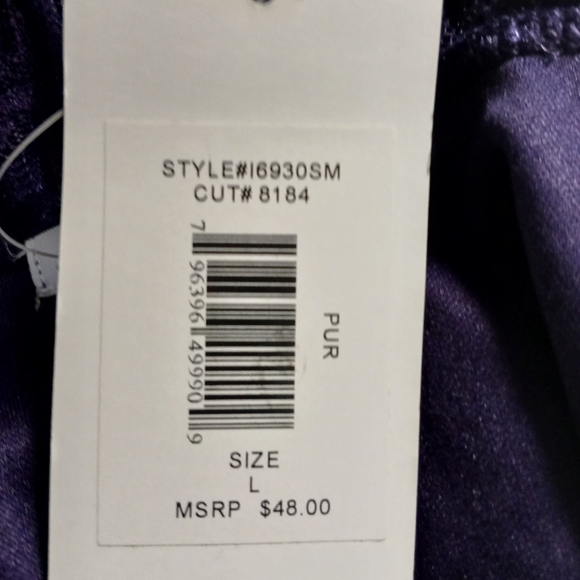 Isaac Mizrahi Lace Womens Top Size L Color Purple - Picture 6 of 10